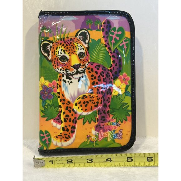 Vintage Lisa Frank Hunter The Cat Mini Zip Binder With Accessories - Picture 2 of 13